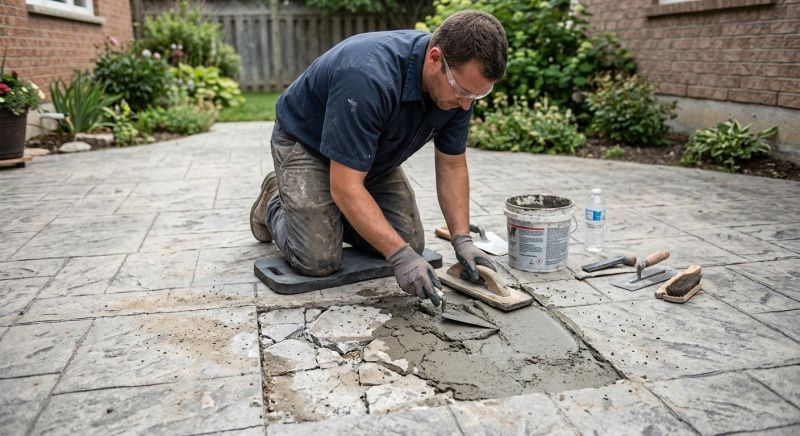 Decorative Concrete Repair in Novi, MI