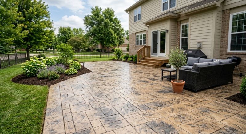 Stamped Concrete Patio Installation in Fort Worth, TX